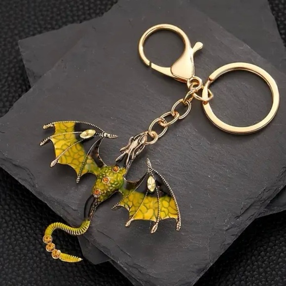 NWT Dragon Jeweled Keychain - Picture 1 of 12